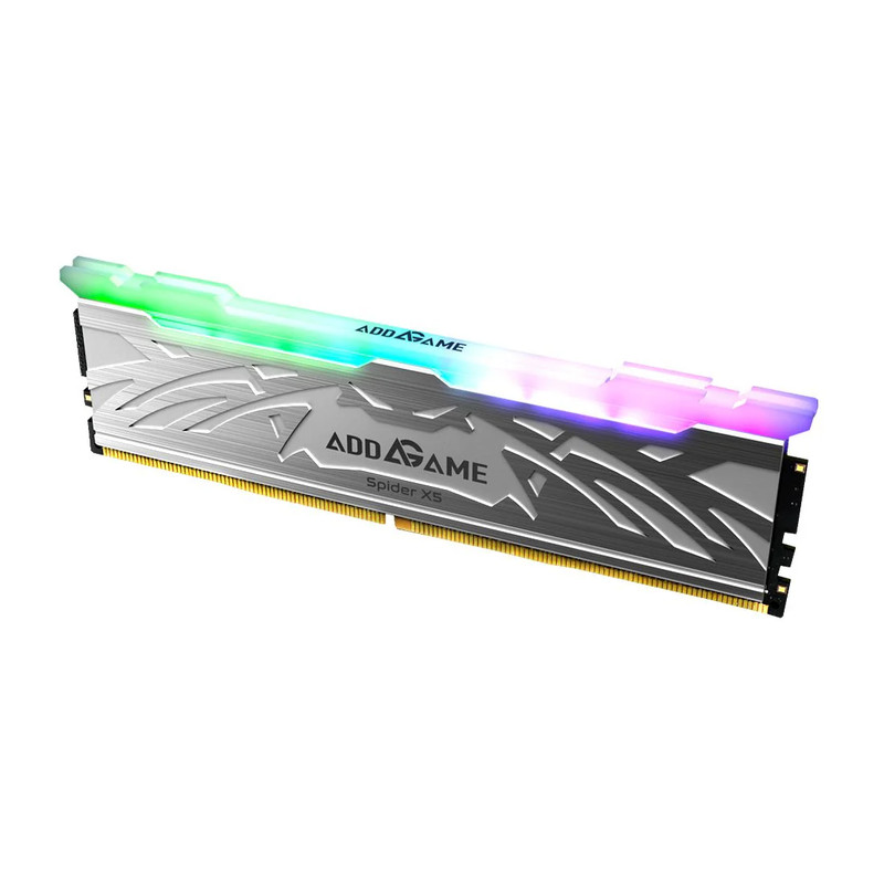 Addlink AddGame Spider X5 16GB RGB CL40 4800MT DDR5 RAM - Silver - الذاكرة العشوائية
